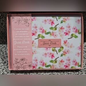 Pink Floral Guest Book